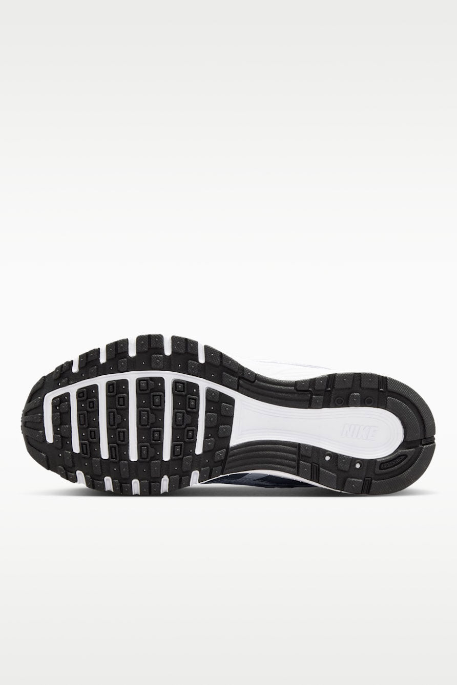 P-6000 Sneaker - White + Black + Metallic Silver