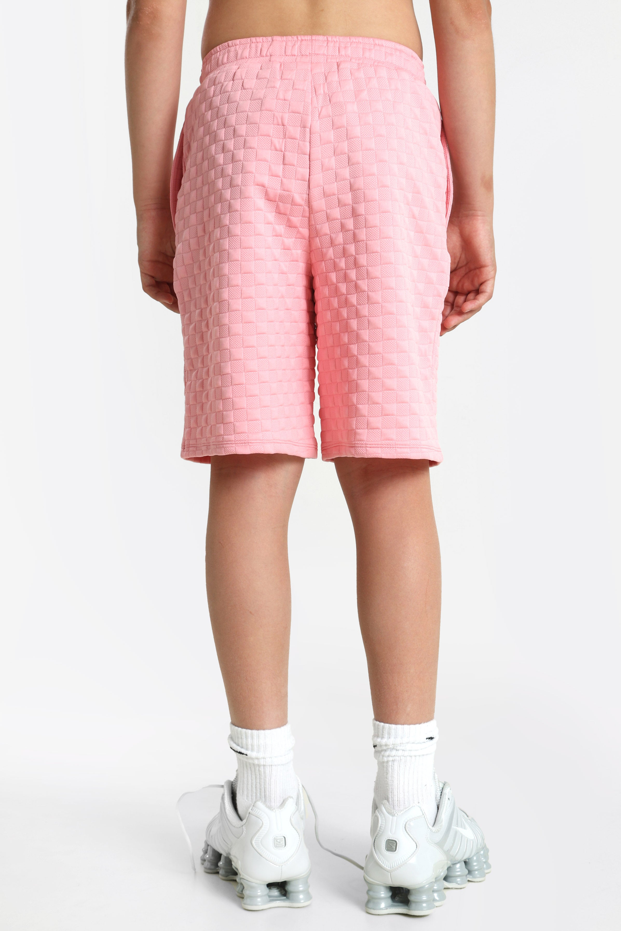 Strukturierte Stoffshorts - Hell Pink