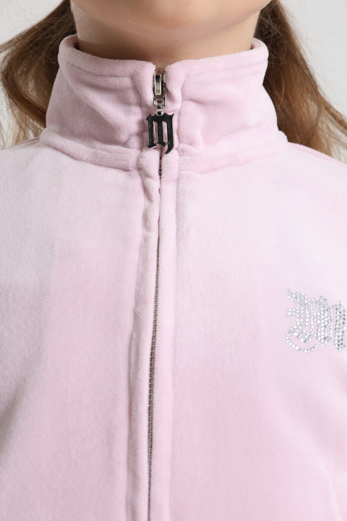 Samt Crop Jacke - Hell Pink