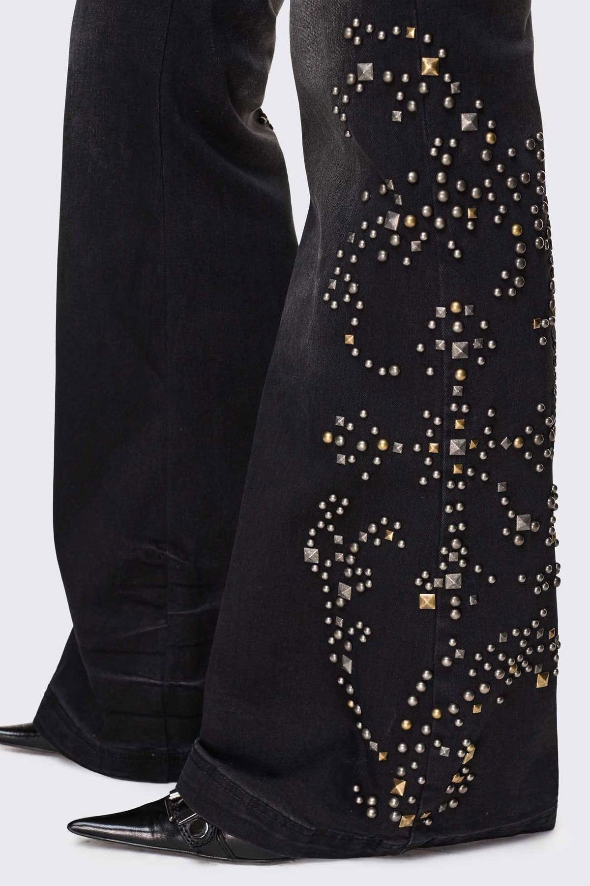 Brielle Flare Jeans - Black Washed