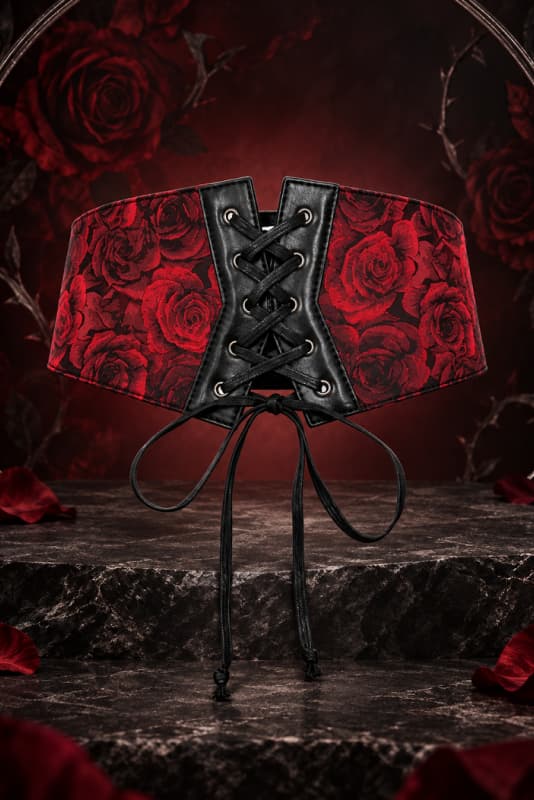 Crimson Taillengürtel - Black + Red