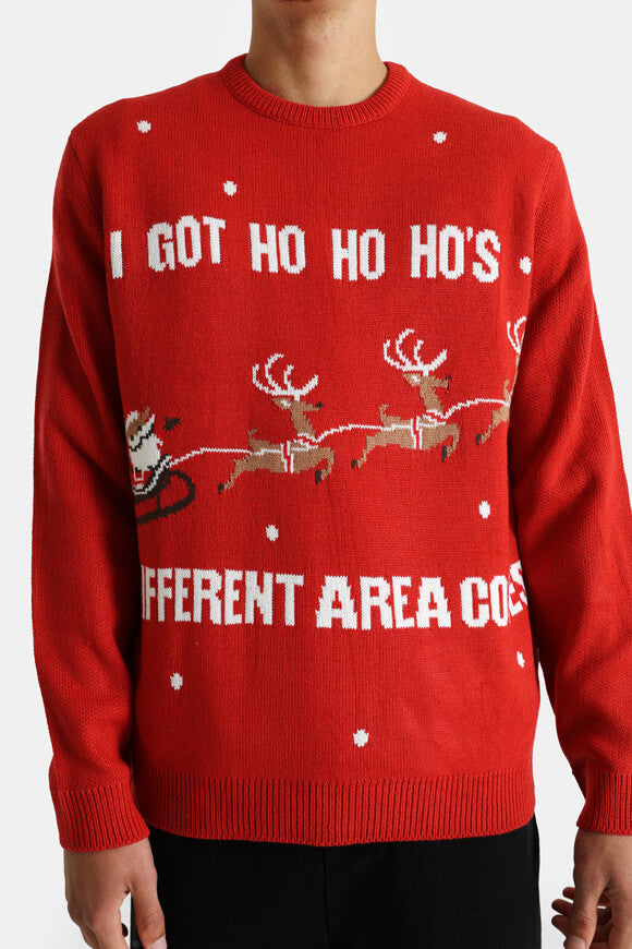 Knitted Christmas jumper - Pompeian Red