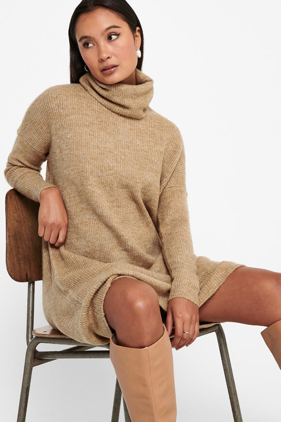 Jana Strick-Minikleid - Indian Tan Melange