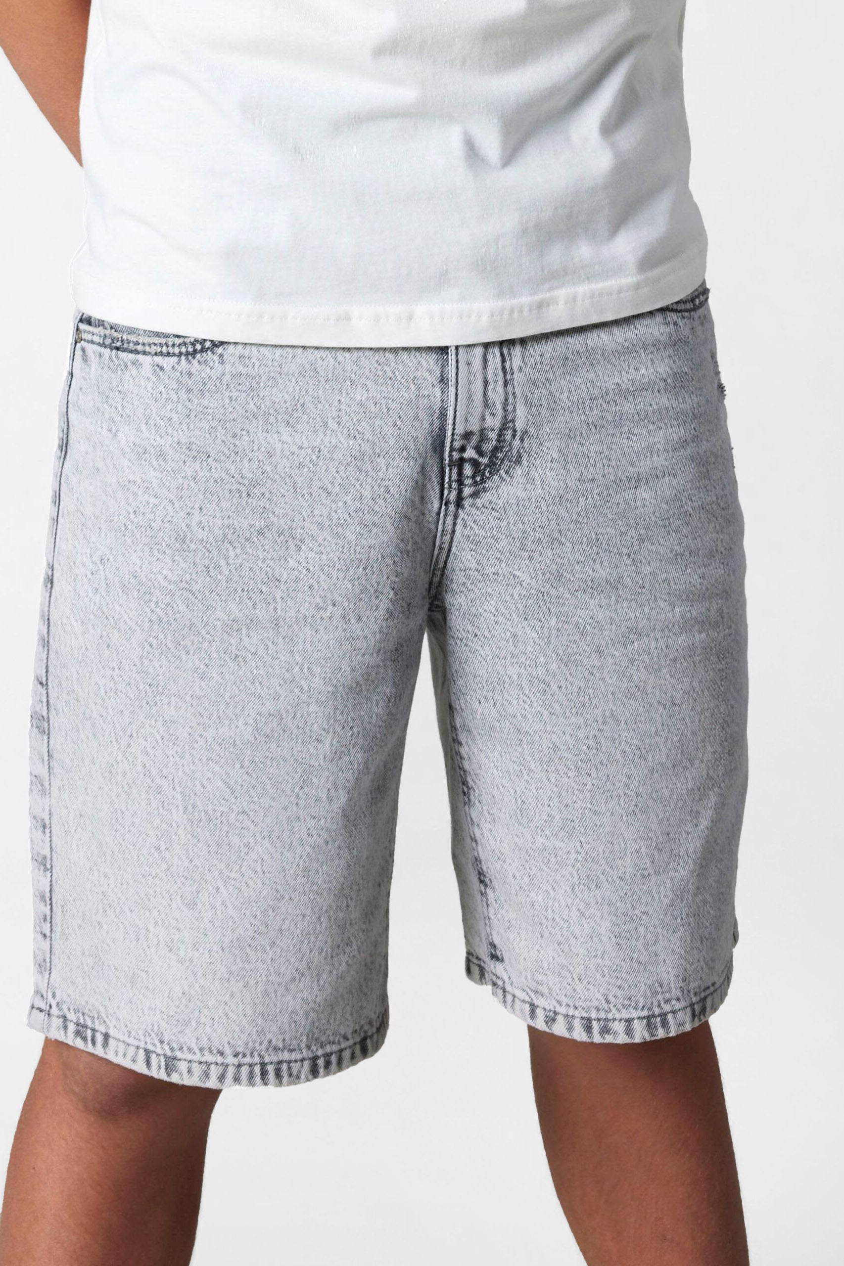 NLNBIRM Jeans Bermudashorts - Light Grey Denim