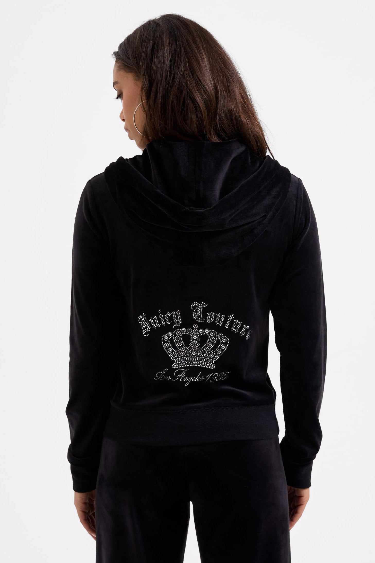 Gothic Samt Crop Jacke - Black