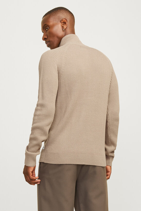 Pannel ribbed knit sweater - Crockery