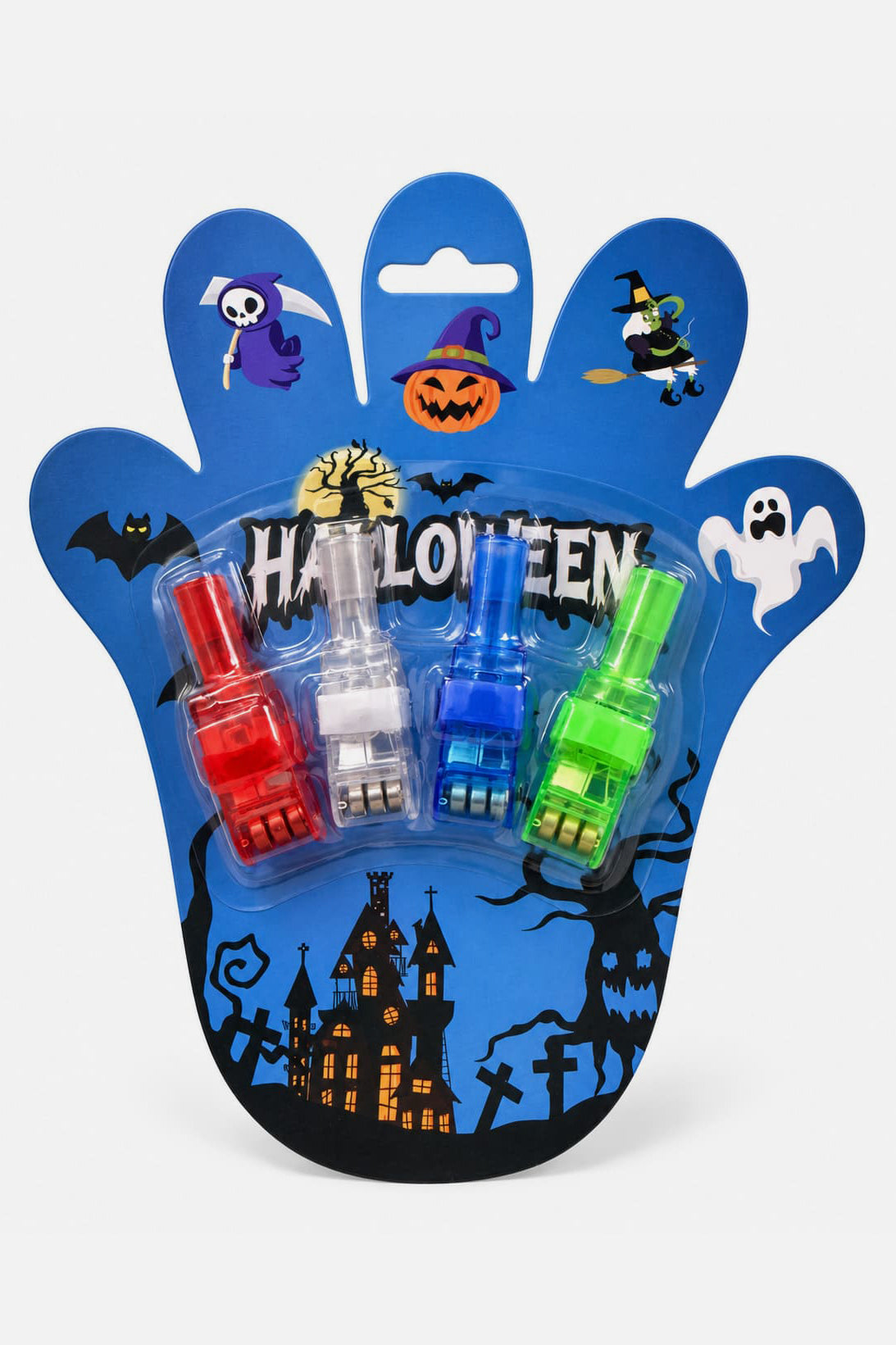 4 mini lampade LED di proiezione Halloween - Multicolor