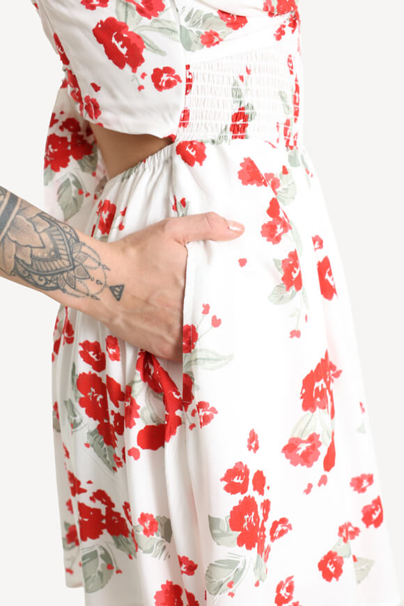 Mini abito con pantaloncini interni - Ecru