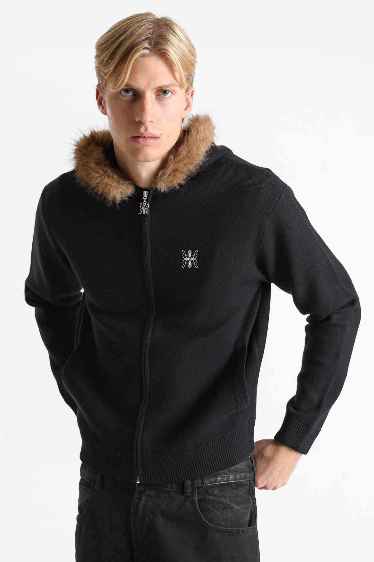 Strickjacke - Schwarz