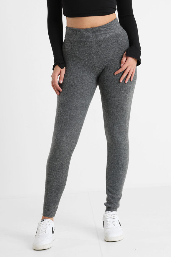 Knitted leggings - dark gray