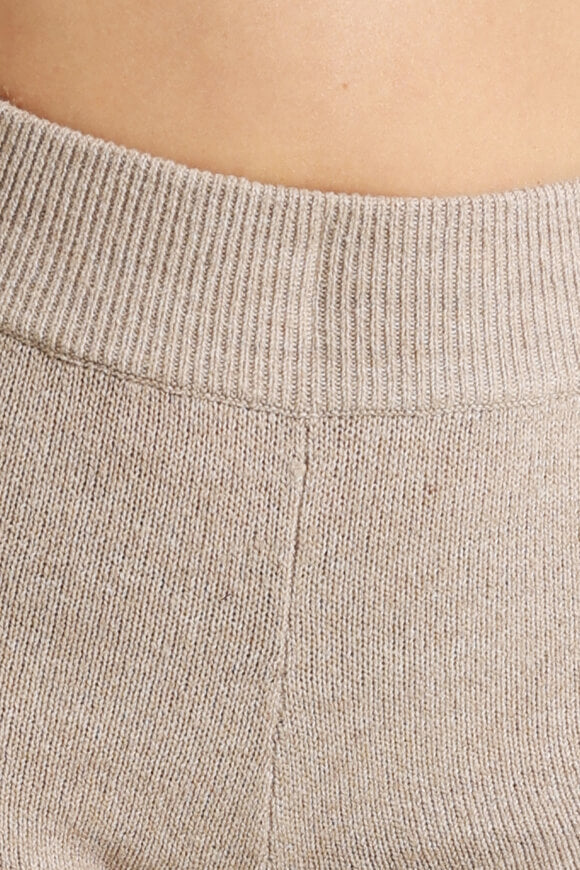 Knitted leggings - Beige melange