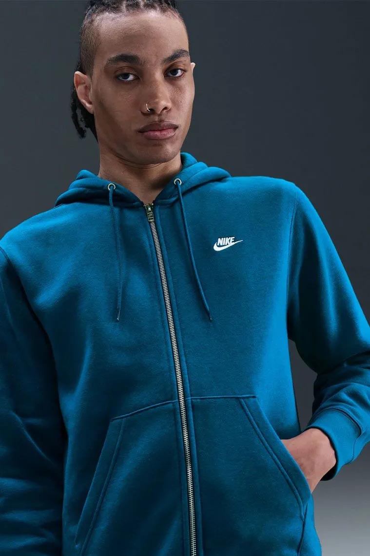 Sportswear Club Kapuzensweatjacke - Petrol