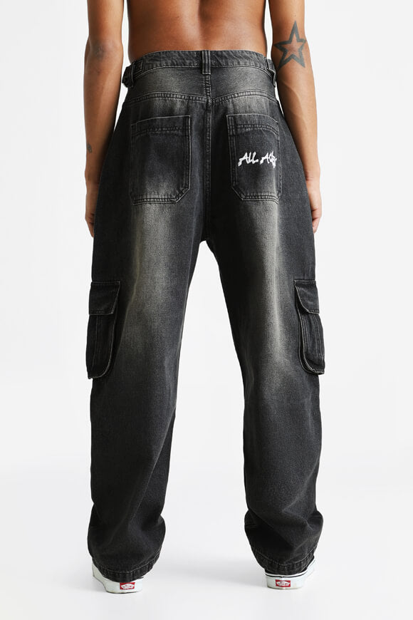 Jeans cargo baggy fit - nero