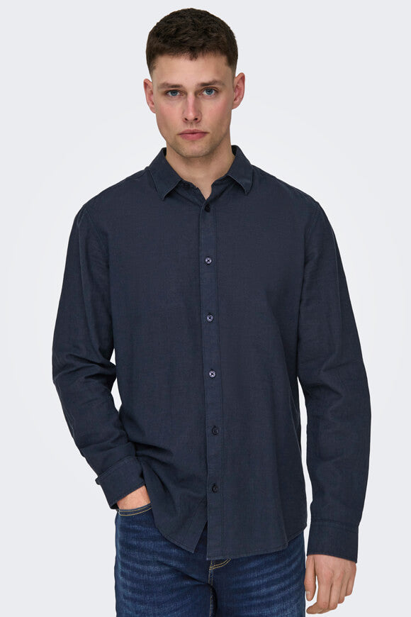 ONSCAIDEN Camicia in lino - Night Sky