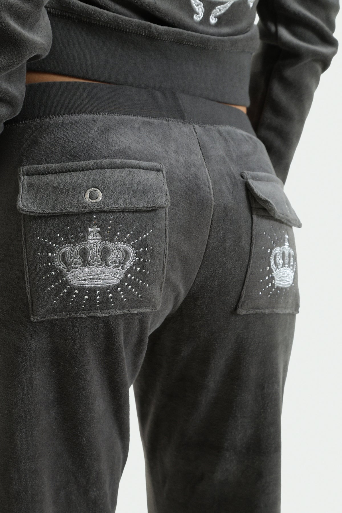 Rebelle flare velvet trousers - Raven