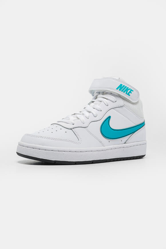 Baskets Court Borough 2 - Blanc + Aquamarine + Noir