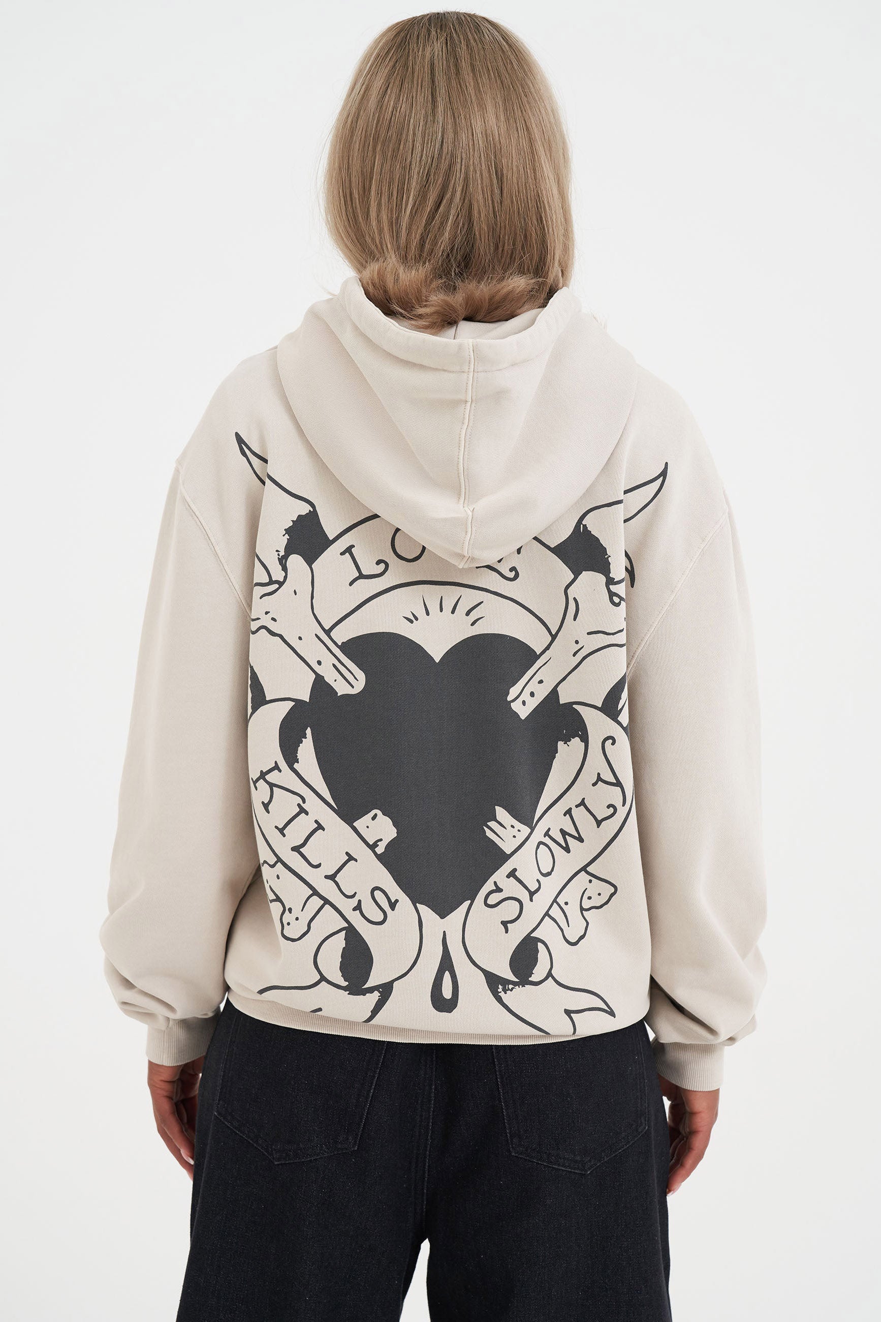 Giacca con cappuccio oversize - Offwhite