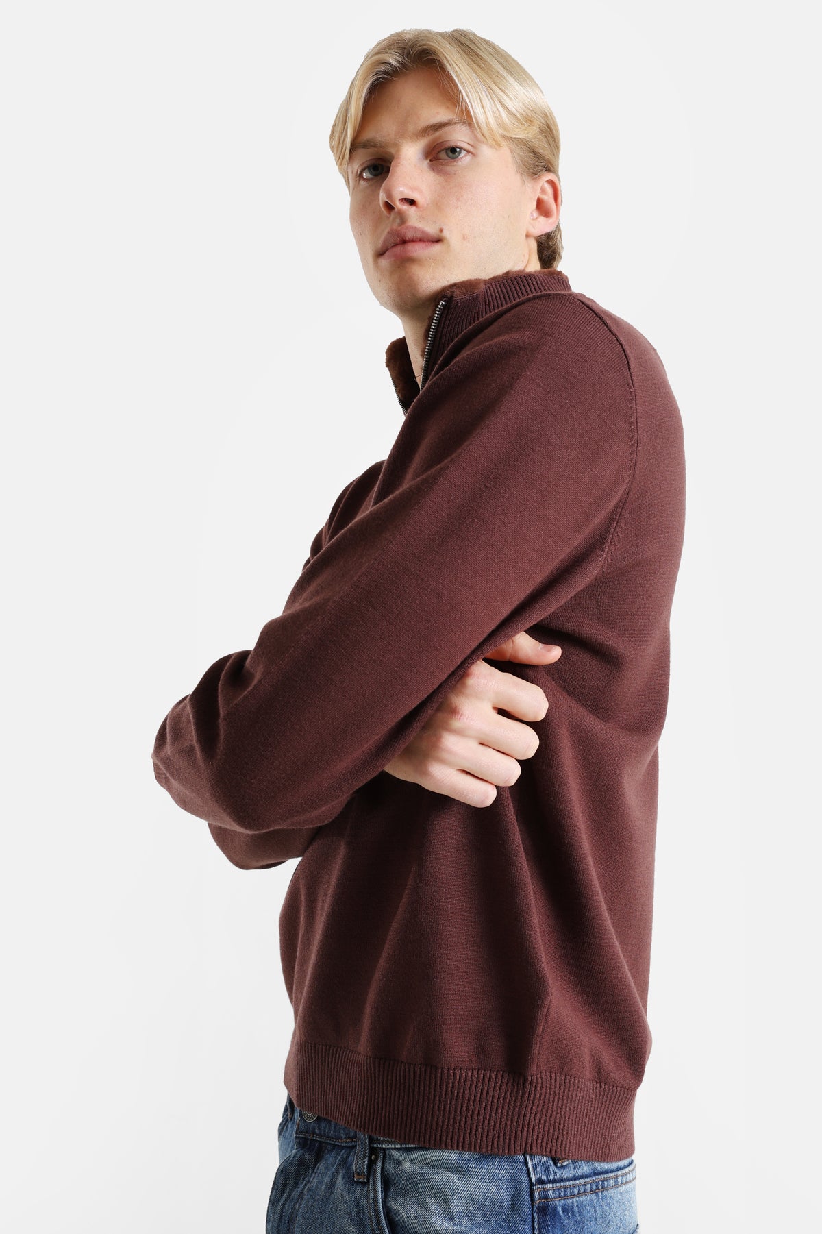 Pull en tricot - Brun foncé