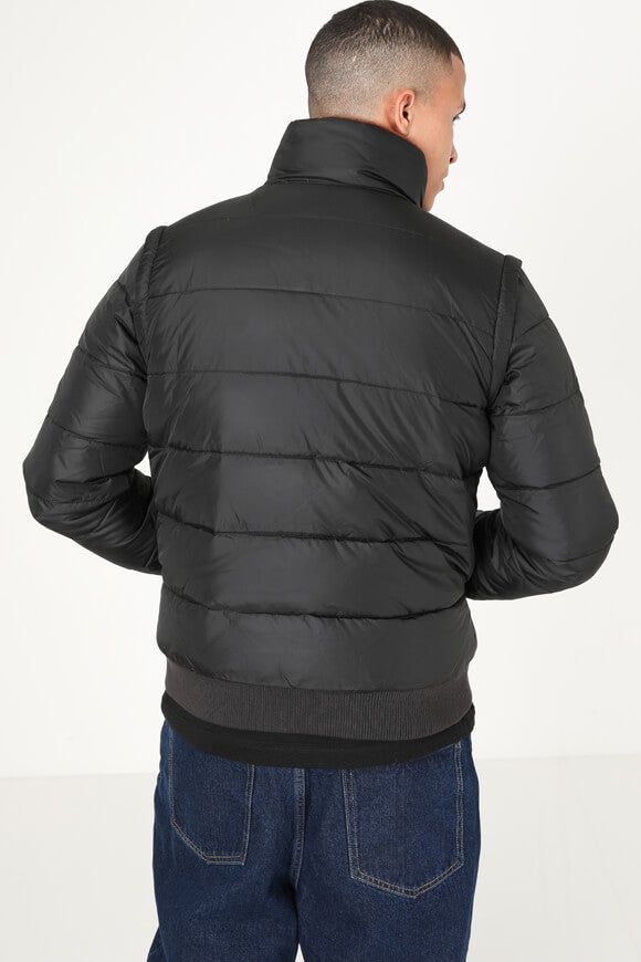 Veste matelassée réversible / Gilet - Black + Tortoise Shell