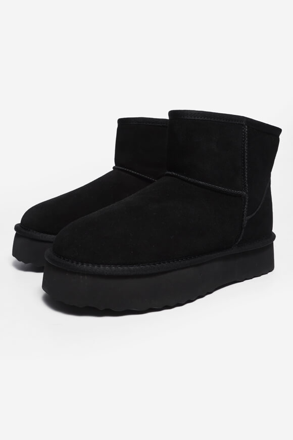 Stivaletto con plateau foderato - Nero