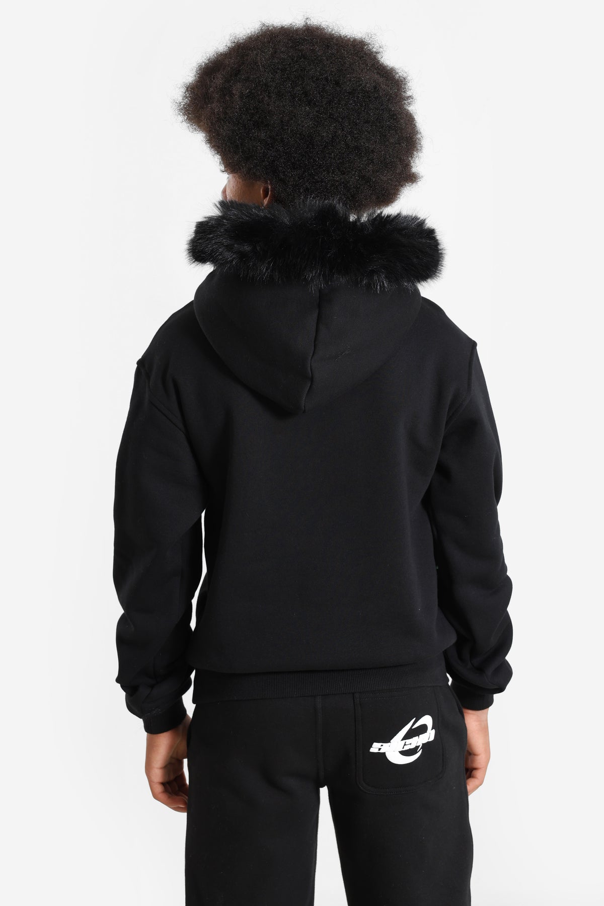 Sweatshirt à capuchon - Noir + Blanc