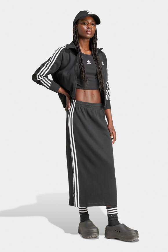 Ribbed crop T-shirt - Black