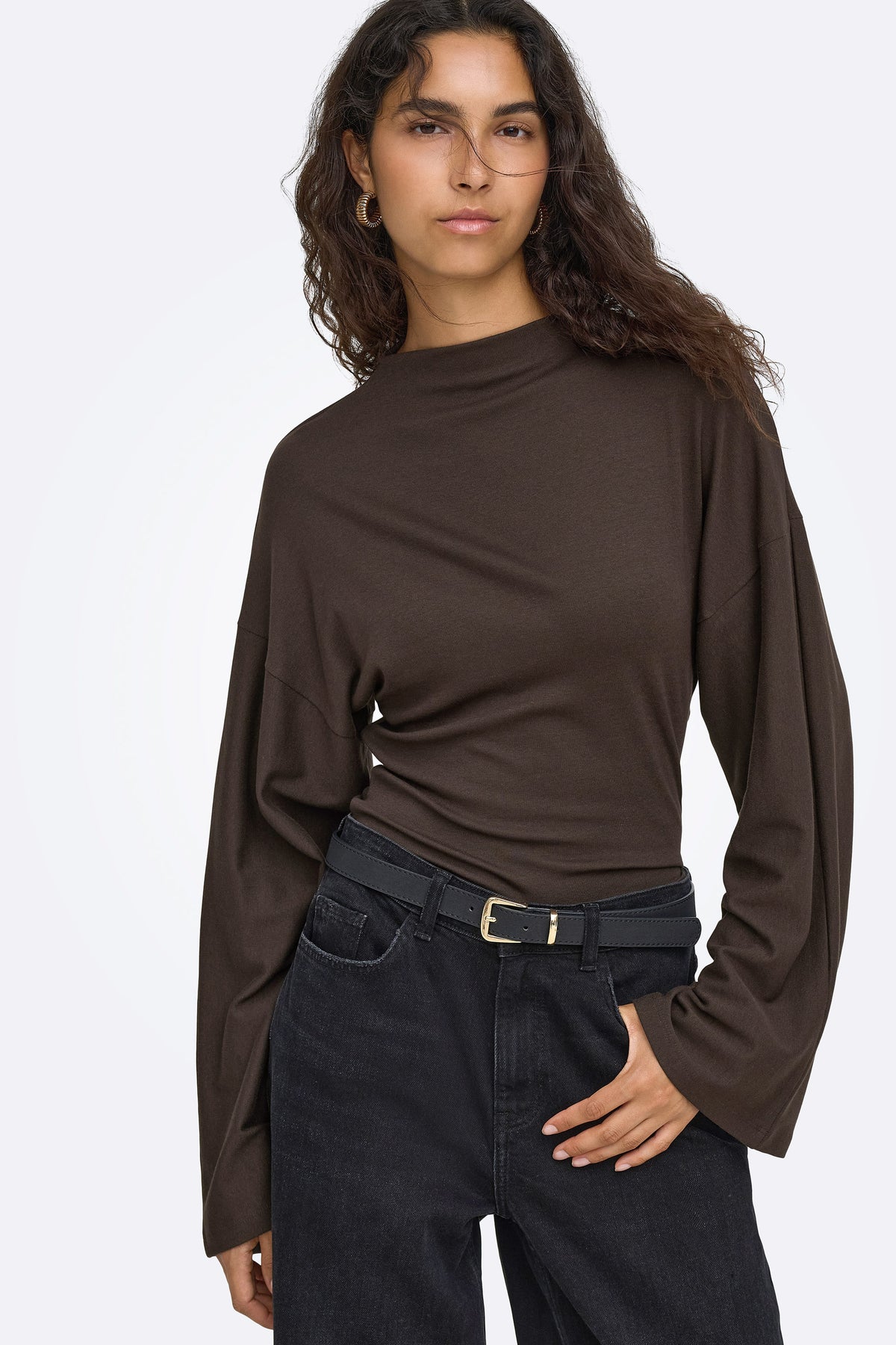 ONLESTRID long-sleeve shirt - Coffee Bean