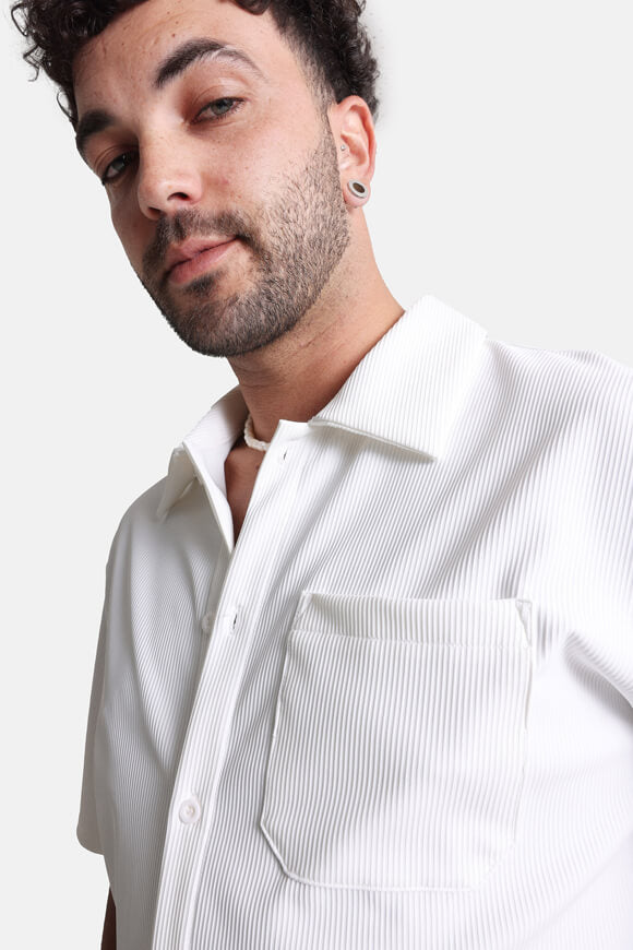 Camicia strutturata - Bianco sporco