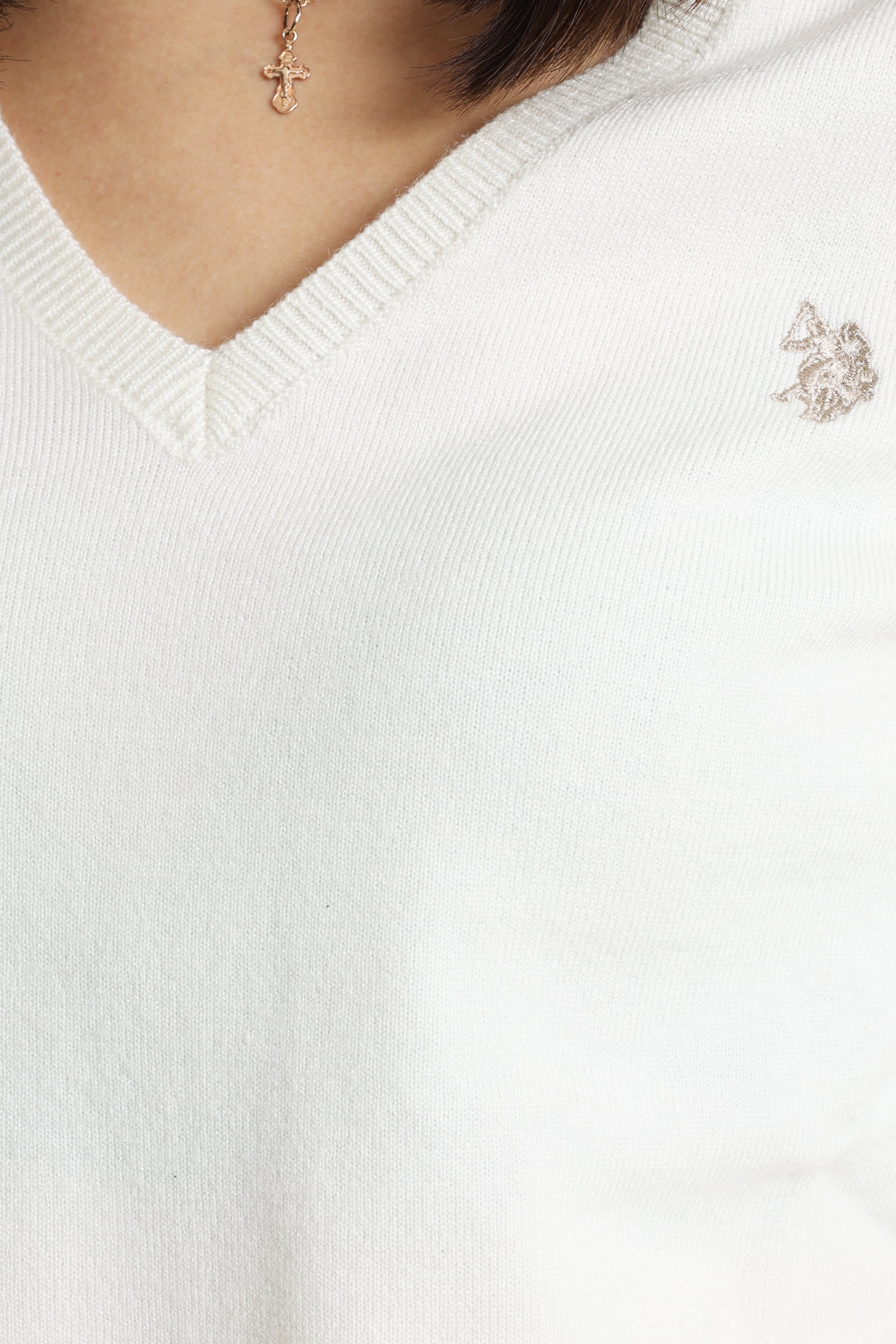 Maglia a maglia fine - Bianco sporco