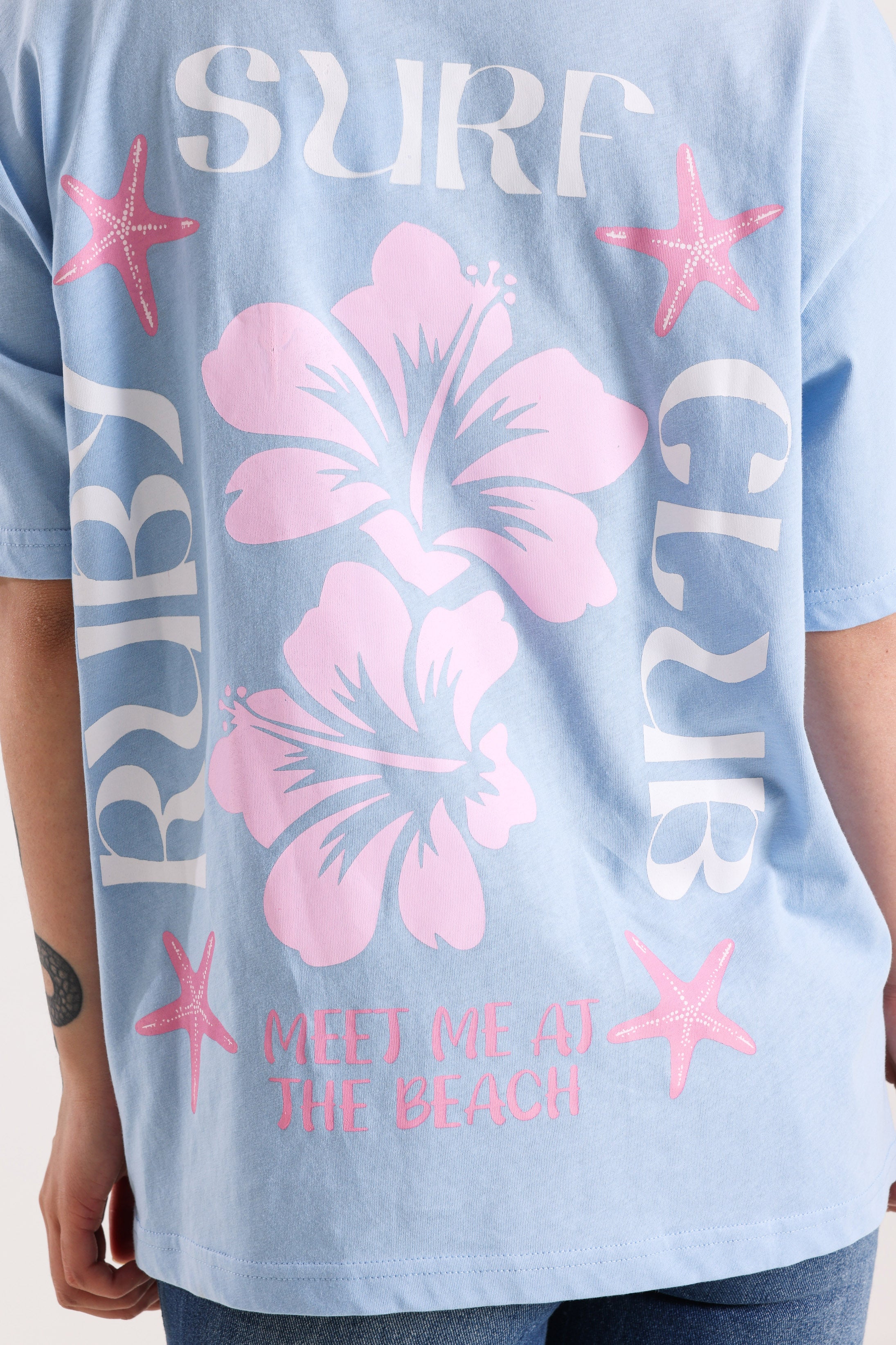 Oversize T-Shirt - Hellblau