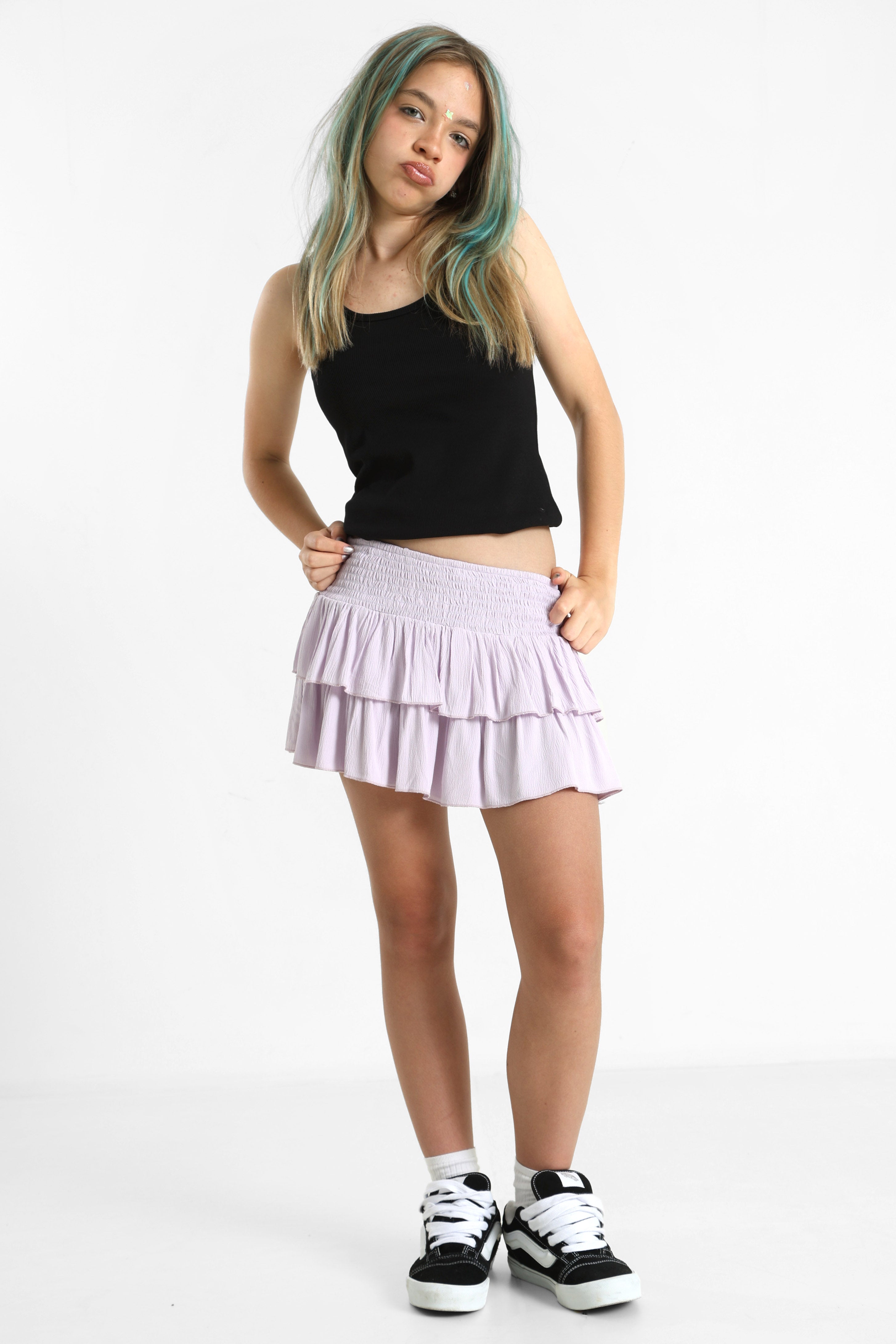 Minirock mit Innenshorts - Lila