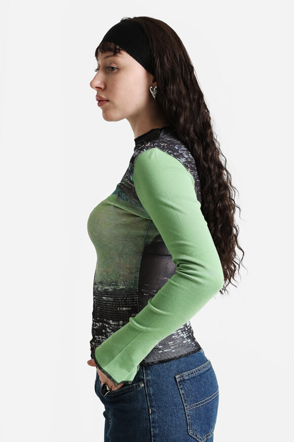 Analogue shirt manches longues en mesh - Multicolor