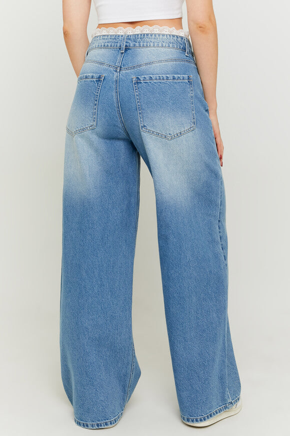 Baggy Fit Jeans - Medium Blue Denim