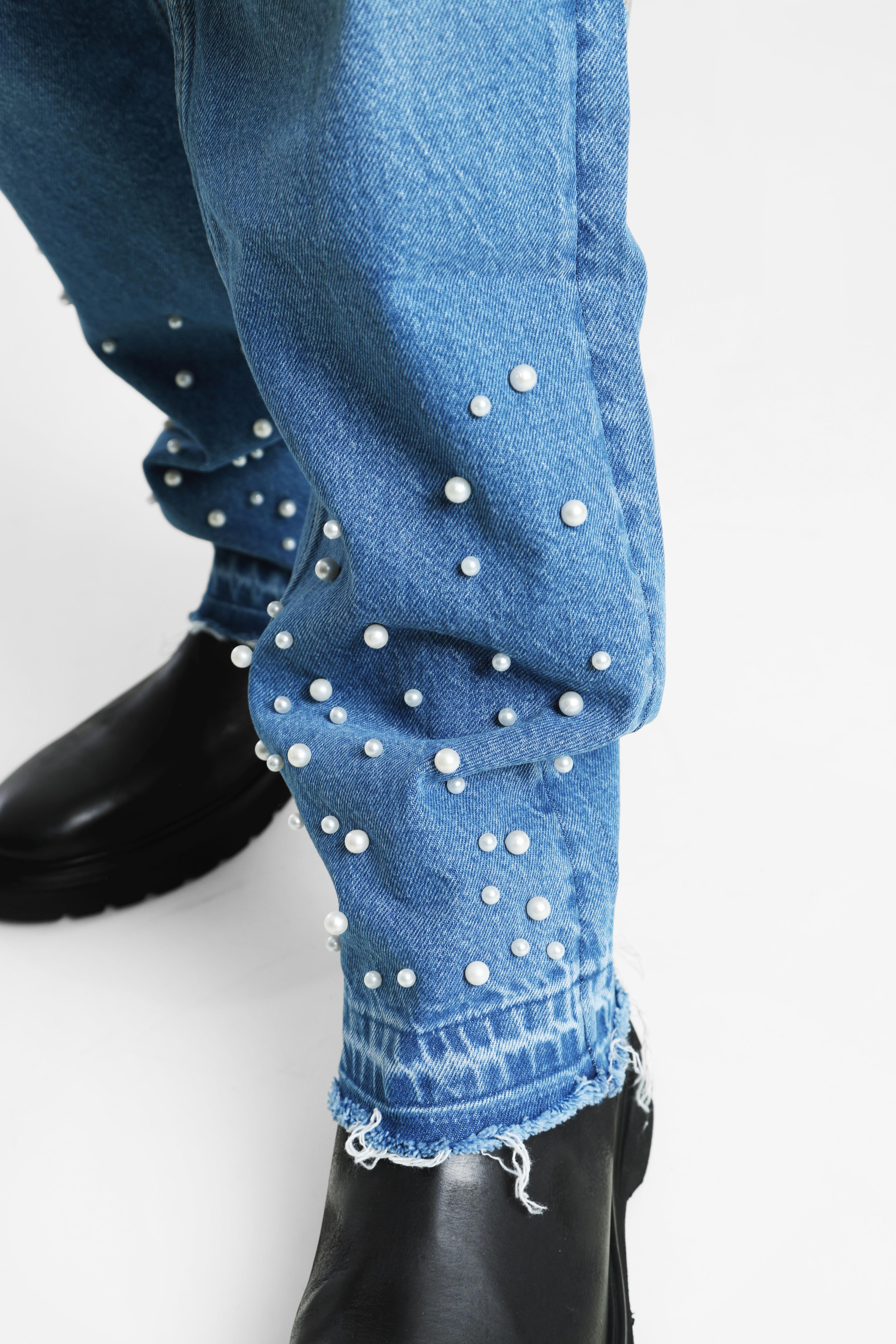 Loose fit jeans - blue denim