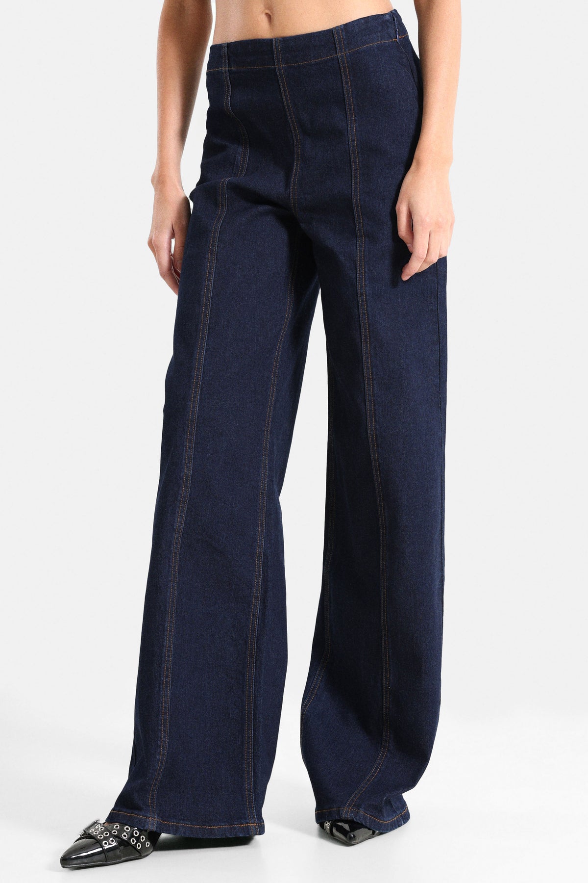 Palazzo fit jeans - Bleu foncé