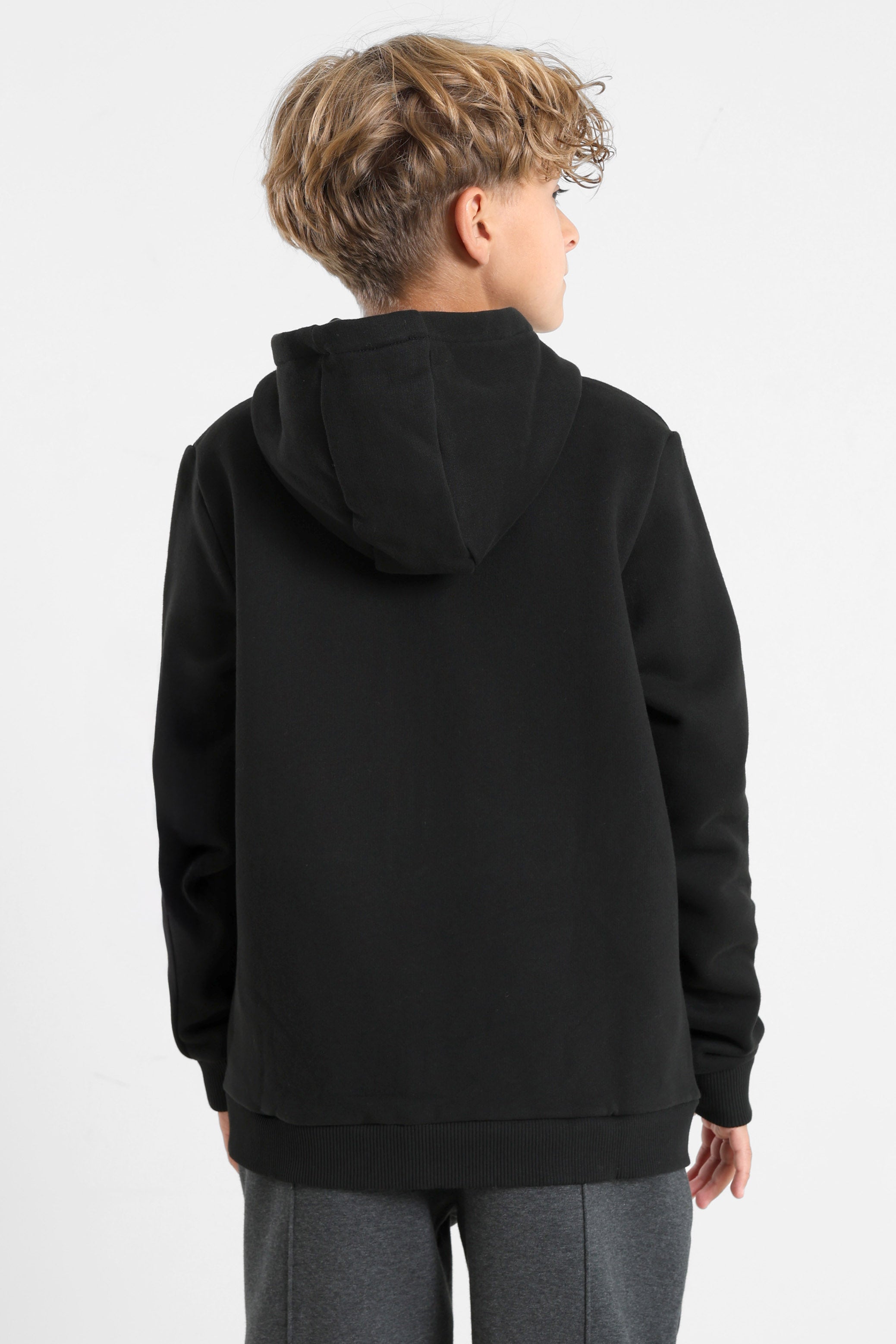 Kapuzensweatjacke - Black