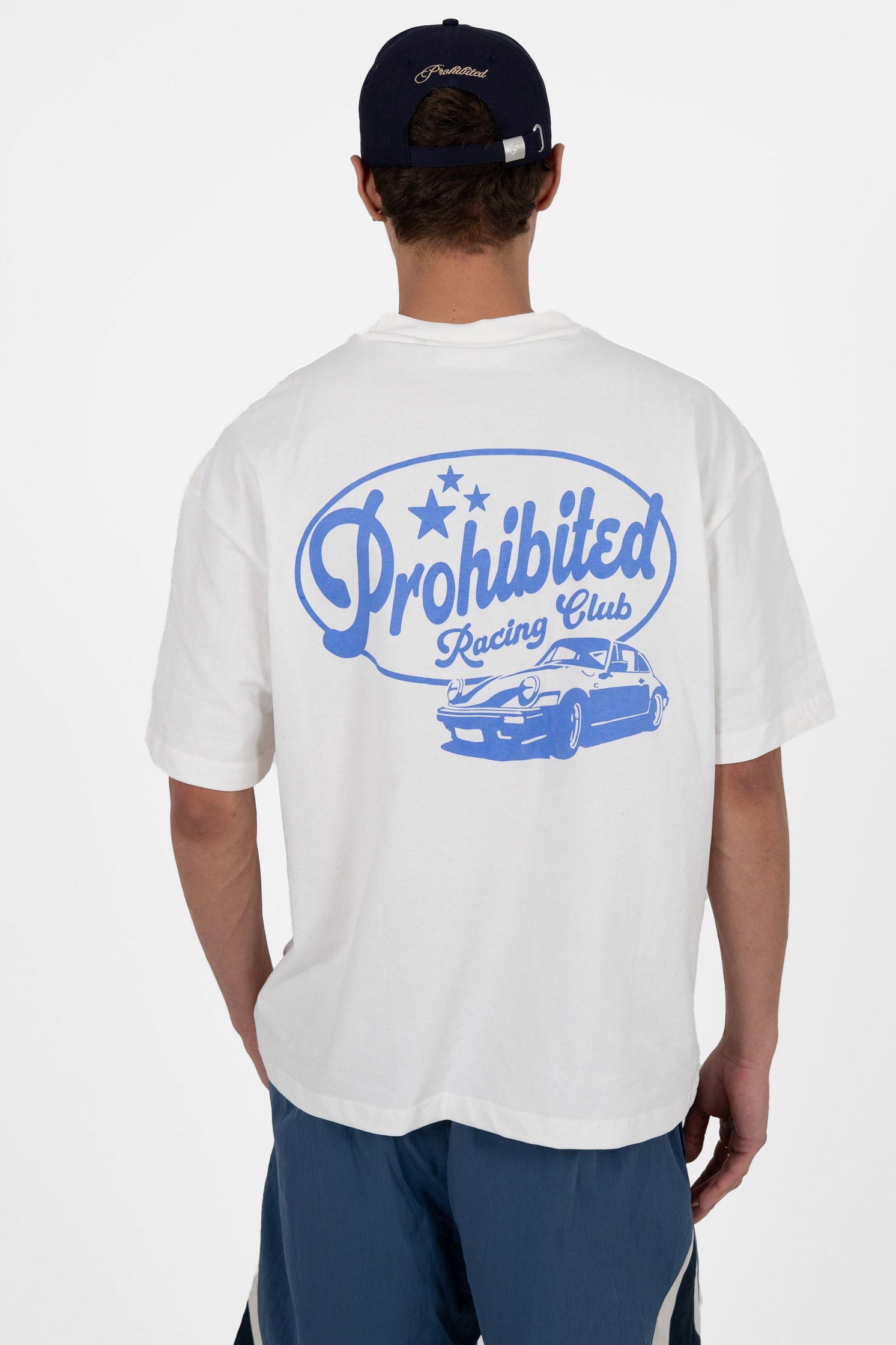 Tuning Club T-Shirt - Offwhite + Blue