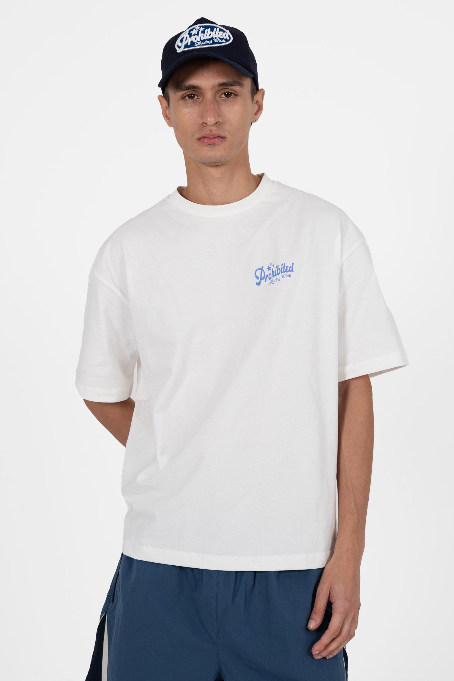 Tuning Club T-Shirt - Offwhite + Blue