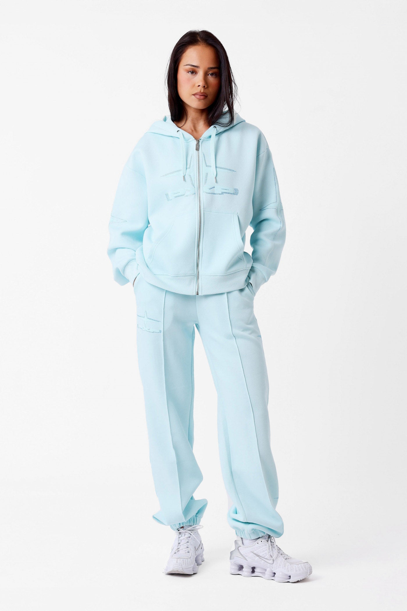 Kapuzensweatjacke - Türkis