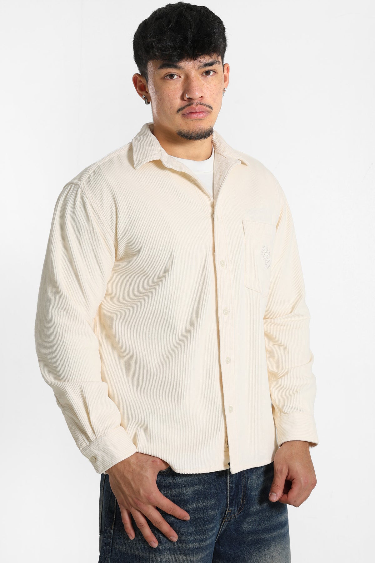 JORFREDERIKSBERG Cord-Overshirt - Antique White