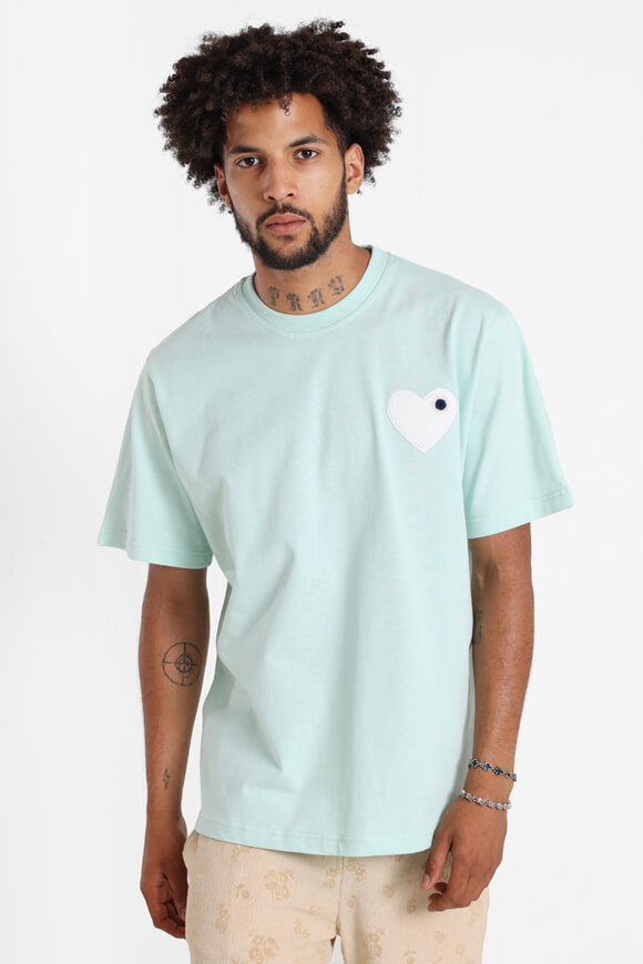 Maglietta Heart - Menta + Bianco