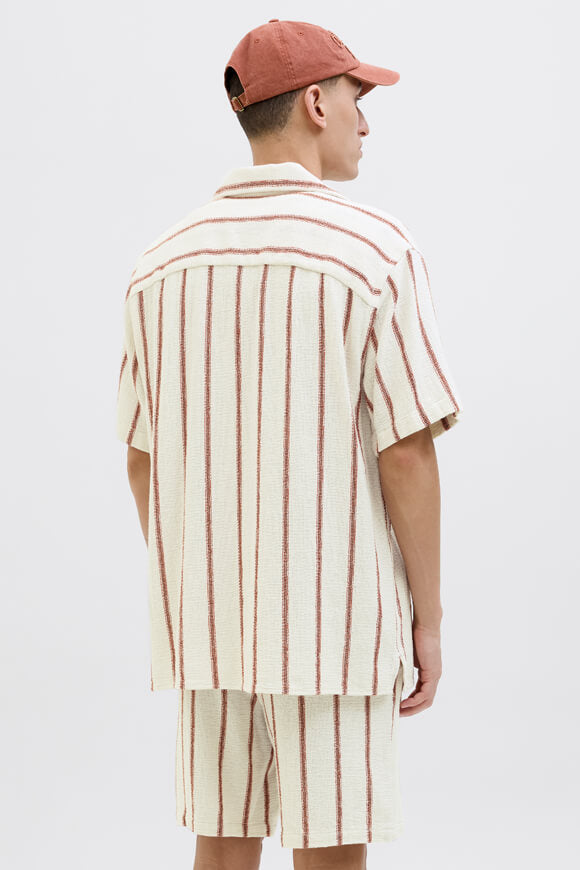 JORCOBA loose shirt in structured fabric - Arabian Spice
