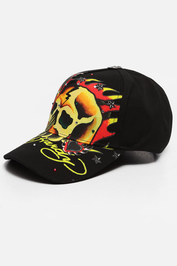 Skull Chopper Strapback Cap - Black