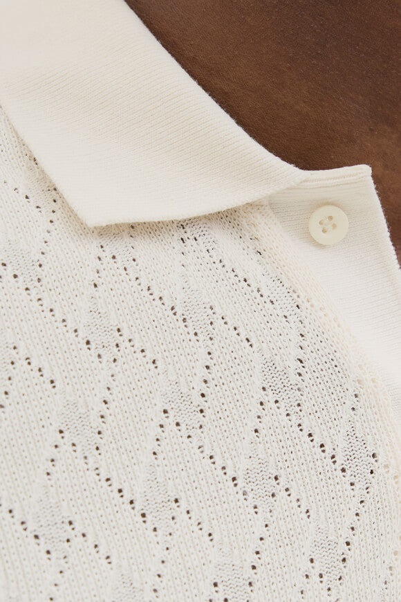 JPRBLATRENT Strick Poloshirt - Cloud Dancer