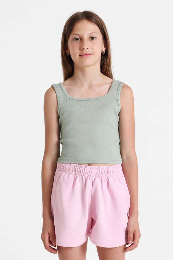 Geripptes Crop Tanktop - Sage