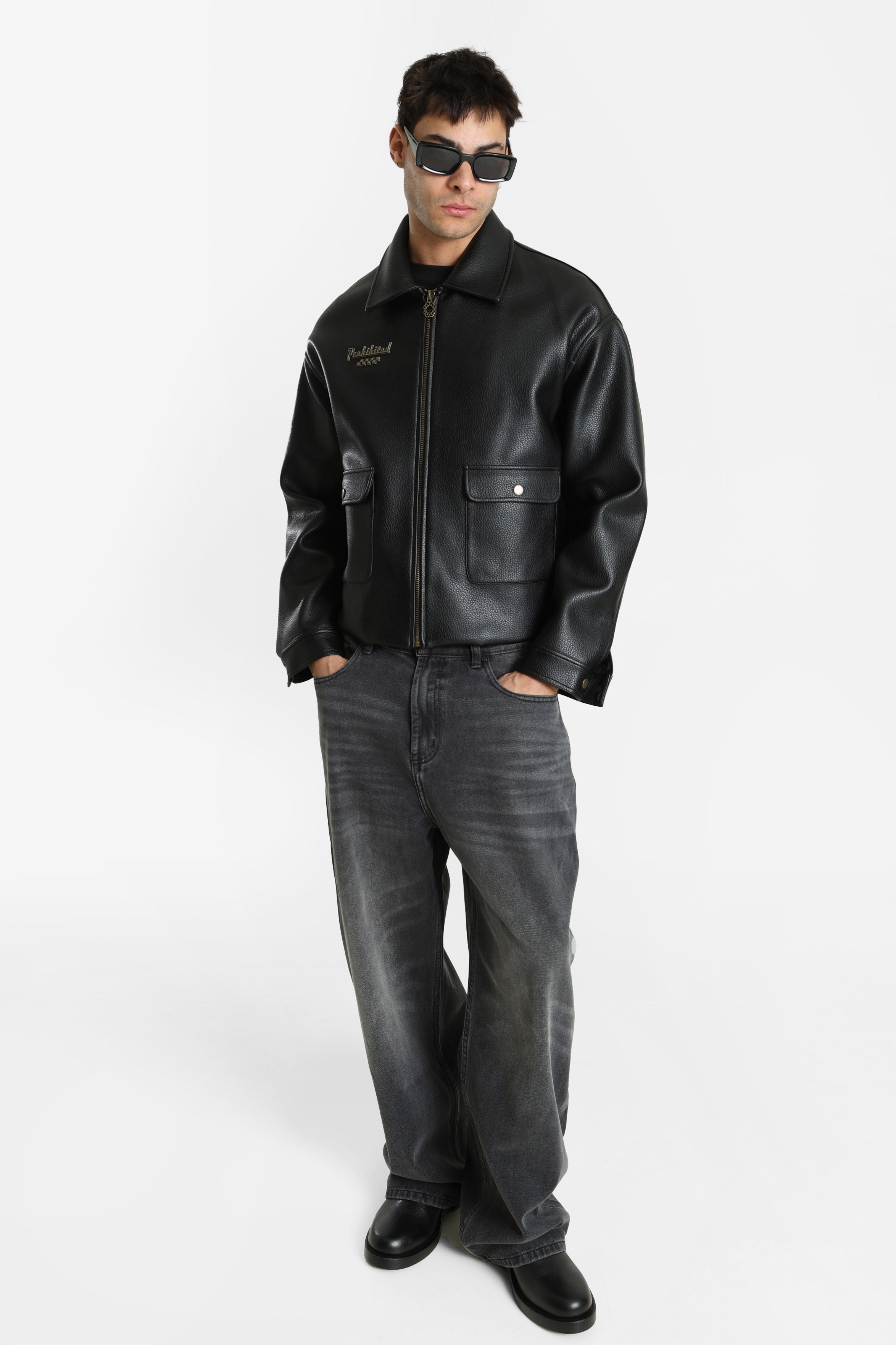 Speedhunter Kunstlederjacke - Black