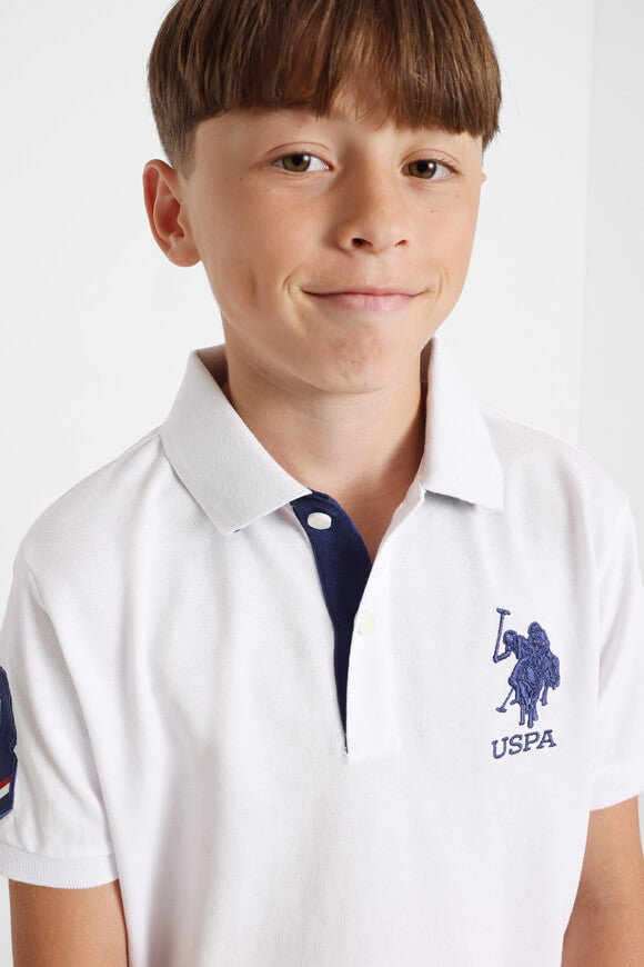 Fluorescent polo shirt - White
