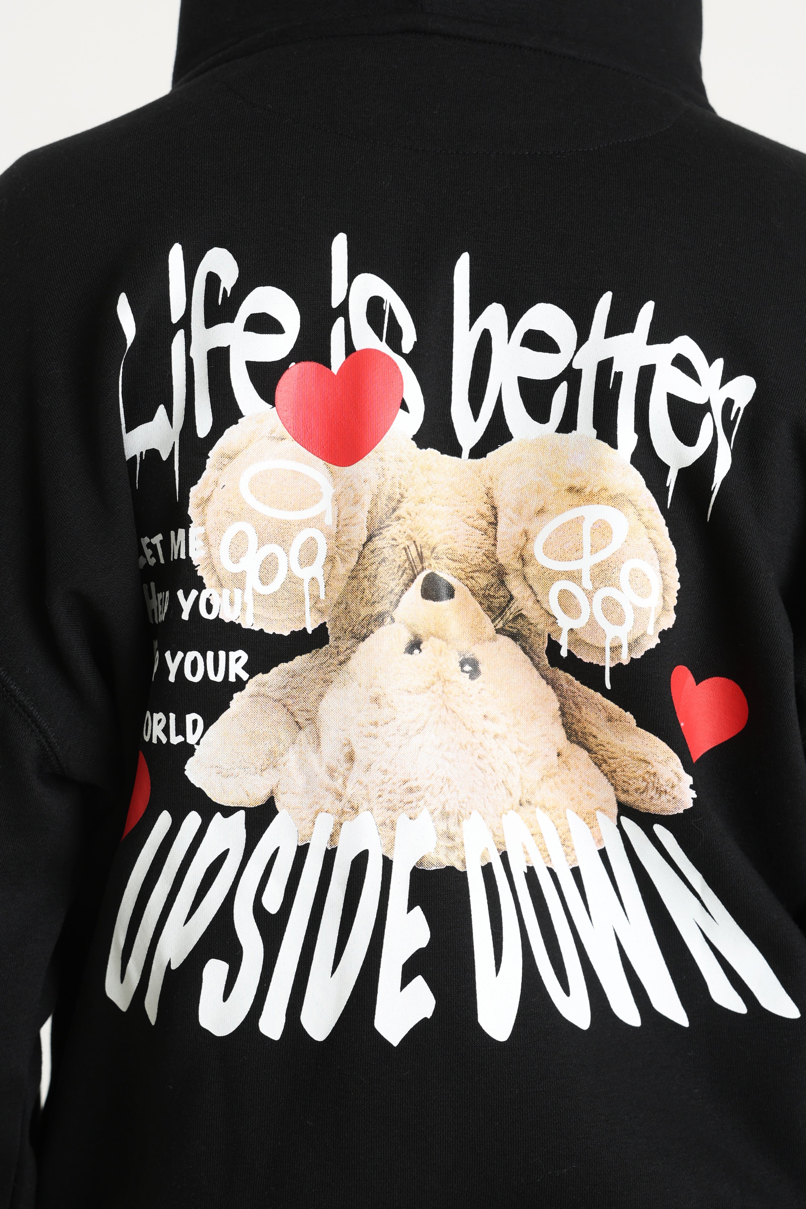 Kapuzensweatjacke - Schwarz