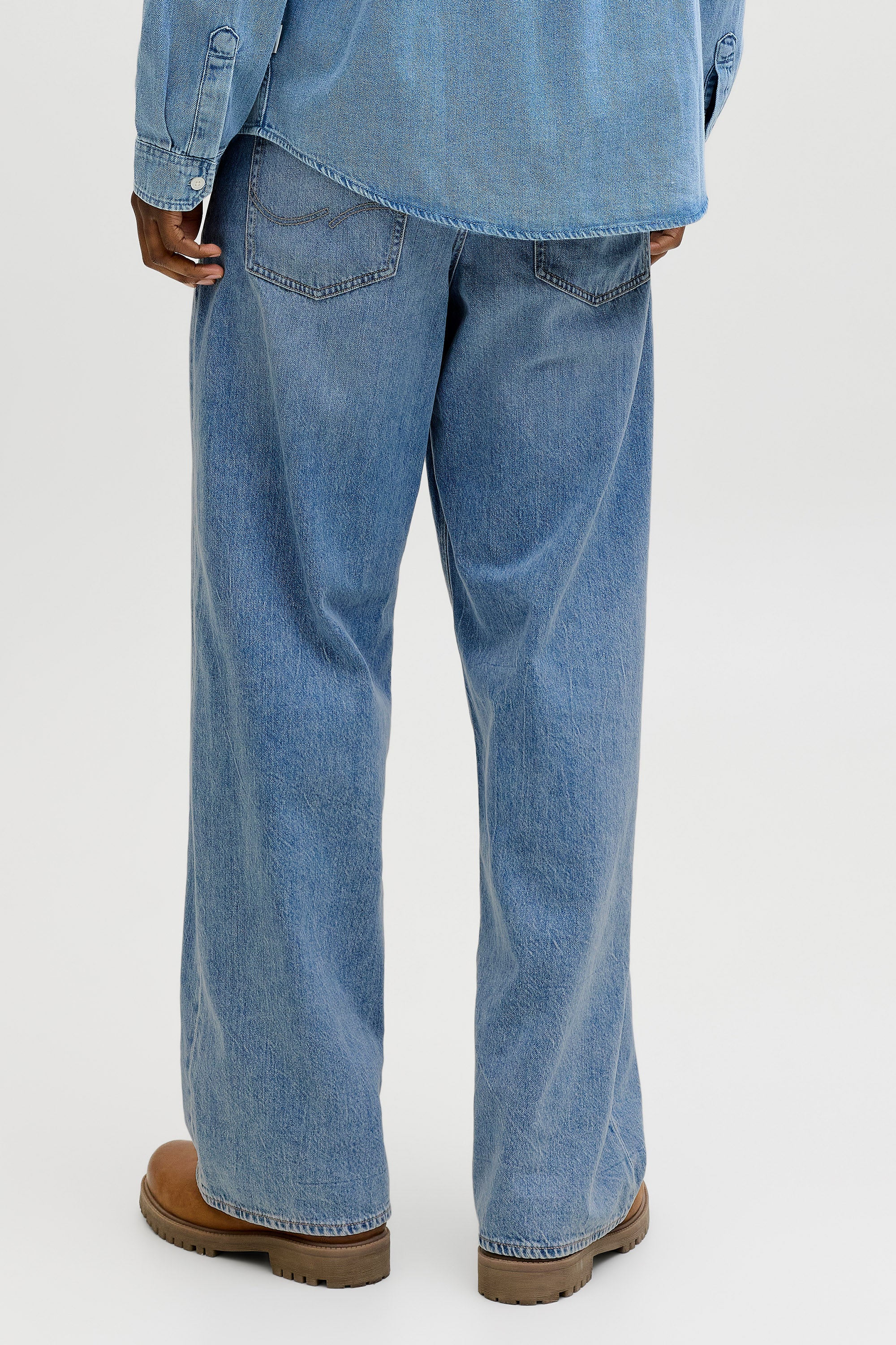 200 JJIDAVE Baggy Fit Jeans L32 - Blue Denim