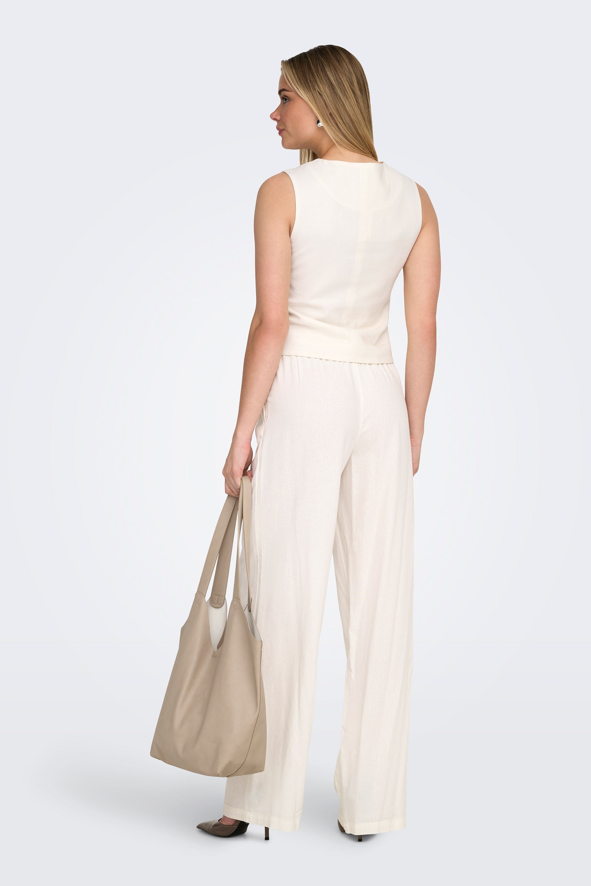 ONLGOA Leinenweste - Cloud Dancer